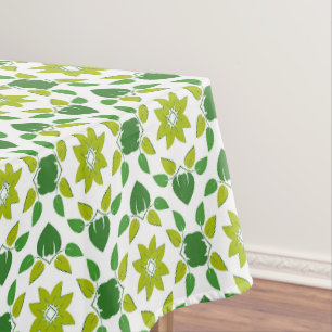 Bladpatroon, patroon van bladeren, groene bladeren tafelkleed