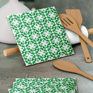 Bladpatroon, patroon van bladeren, groene bladeren tegeltje