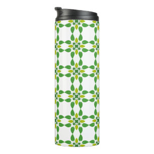 Bladpatroon, Patroon Van Bladeren, Groene Bladeren Thermosbeker