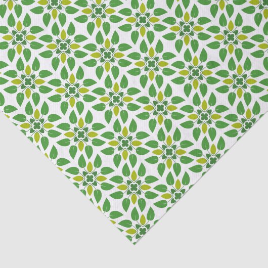 Bladpatroon, patroon van bladeren, groene bladeren tissuepapier (Detail)