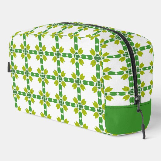 Bladpatroon, patroon van bladeren, groene bladeren toilettasje (Rechterhoek)