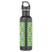 Bladpatroon, patroon van bladeren, groene bladeren waterfles  (Achterkant)