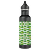 Bladpatroon, patroon van bladeren, groene bladeren waterfles  (Rechts)