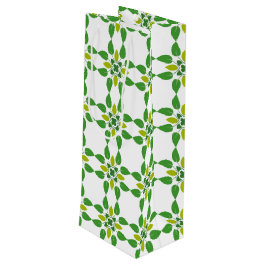 Bladpatroon, patroon van bladeren, groene bladeren wijn cadeautas