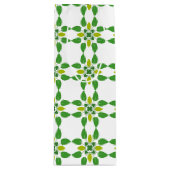 Bladpatroon, patroon van bladeren, groene bladeren wijn cadeautas (Voorkant)