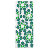 Bladpatroon, patroon van bladeren, groene bladeren wijn cadeautas (Voorkant)