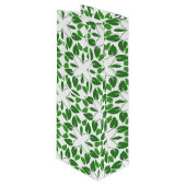 Bladpatroon, patroon van bladeren, groene bladeren wijn cadeautas (Voorkant Gekanteld)