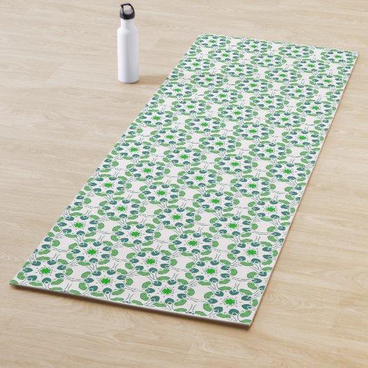 Bladpatroon, patroon van bladeren, groene bladeren yogamat (In situ)