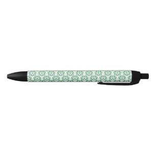 Bladpatroon, patroon van bladeren, groene bladeren zwarte inkt pen