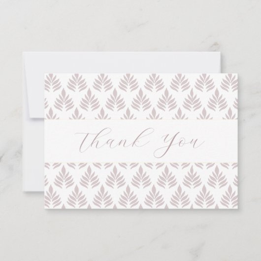 bladpatroon plat bedankje bedankkaart (Voorkant)