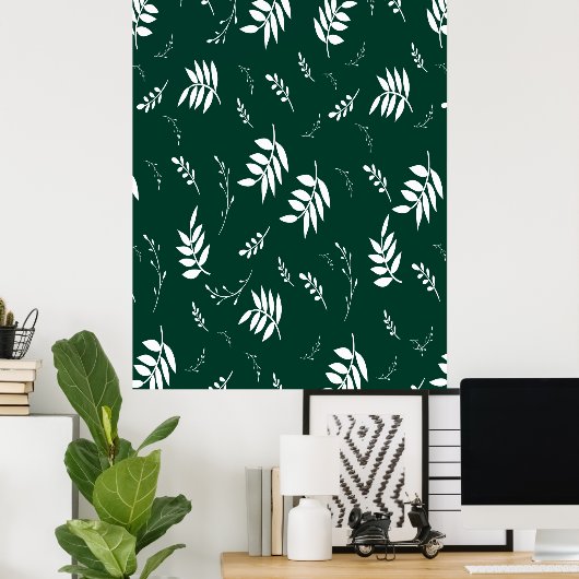 bladpatroon poster (Thuiskantoor)