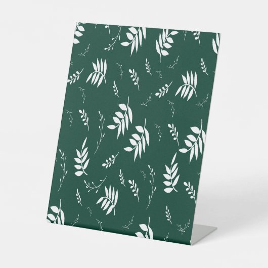 bladpatroon reclamebord met voetstuk (Voorkant)