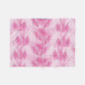 bladpatroon, roze fleece deken (Voorkant (Horizontaal))
