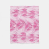 bladpatroon, roze fleece deken (Voorkant)