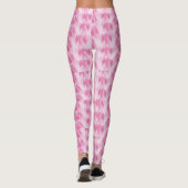 bladpatroon, roze leggings (Achterkant)