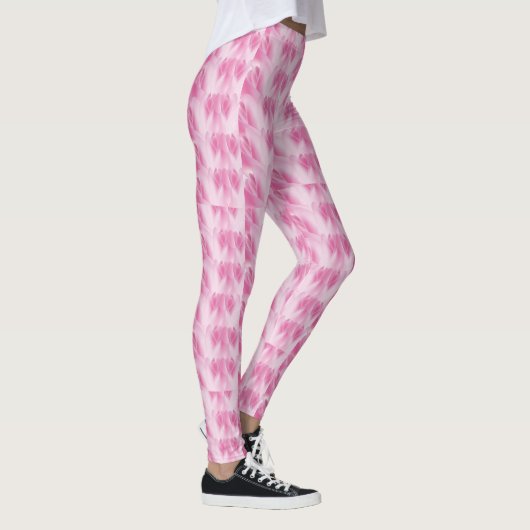 bladpatroon, roze leggings (Rechts)