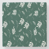 bladpatroon stenen onderzetter (Voorkant)