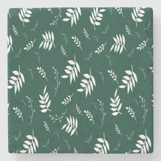 bladpatroon stenen onderzetter (Voorkant)