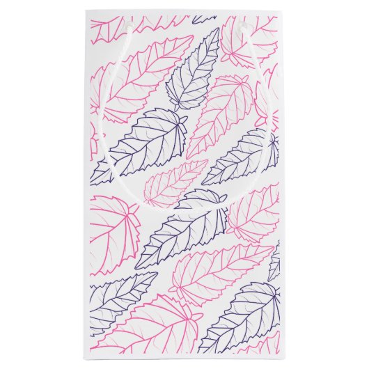 Bladpatroon Tekening Gift Bag Klein Cadeauzakje (Achterkant)