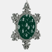 bladpatroon tin sneeuwvlok ornament (Links)