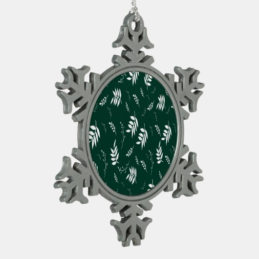 bladpatroon tin sneeuwvlok ornament (Links)