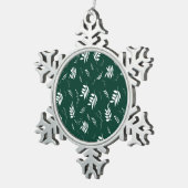 bladpatroon tin sneeuwvlok ornament (Rechts)
