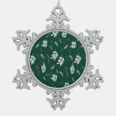 bladpatroon tin sneeuwvlok ornament (Voorkant)