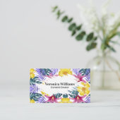 bladpatroon van exotisch Oerwoud Visitekaartje (Staand voorkant)