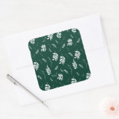 bladpatroon vierkante sticker (Envelop)