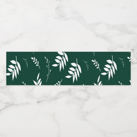 bladpatroon waterfles etiket (Enkel label)