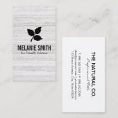 Bladpictogram natuurlijke textuur achtergrond visitekaartje (Voorkant / Achterkant)