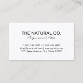 Bladpictogram natuurlijke textuur achtergrond visitekaartje (Achterkant)