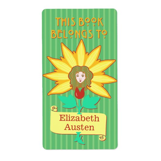 Bladplaat Dit boek behoort tot de Art Nouveau Flow Etiket (Voorkant)