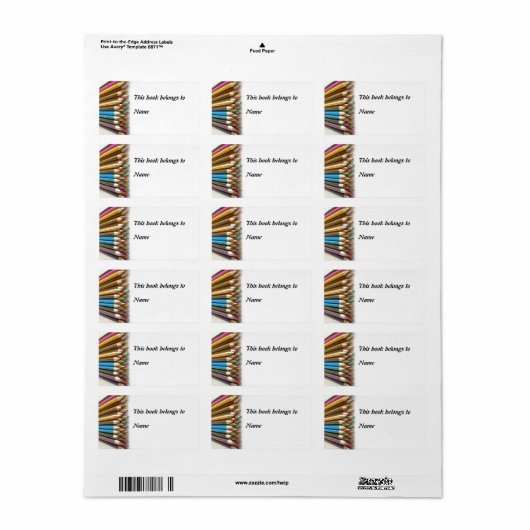 Bladplaat Etiket (Full Sheet)