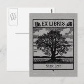 Bladplaat Ex-bibliotheekstructuur in veld Briefkaart (Voorkant / Achterkant)