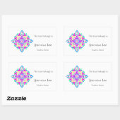 Bladplaat met Rangoli-patroon Rechthoekige Sticker (Vel)