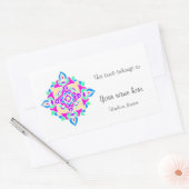 Bladplaat met Rangoli-patroon Rechthoekige Sticker (Envelop)