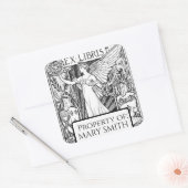 Bladplaat, persoonlijk, Victoriaans reproductieq Vierkante Sticker (Envelop)