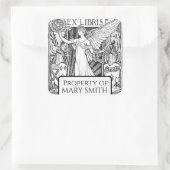 Bladplaat, persoonlijk, Victoriaans reproductieq Vierkante Sticker (Tas)