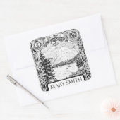 Bladplaat, persoonlijk, Victoriaans reproductieq Vierkante Sticker (Envelop)