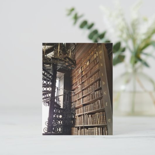 Bladplank in de Long Room, Dublin, Ierland Briefkaart (Staand voorkant)