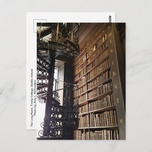 Bladplank in de Long Room, Dublin, Ierland Briefkaart (Voorkant / Achterkant)