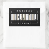 Bladplank met streepjescode Rechthoekige Sticker (Tas)