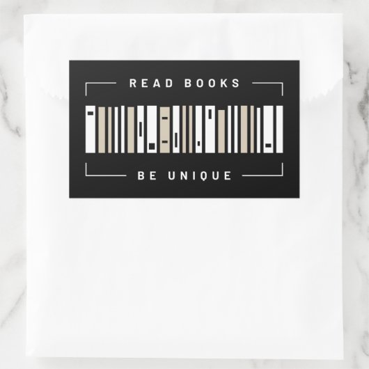 Bladplank met streepjescode Rechthoekige Sticker (Tas)