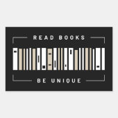 Bladplank met streepjescode Rechthoekige Sticker (Voorkant)