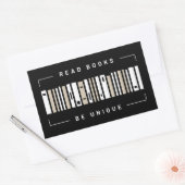 Bladplank met streepjescode Rechthoekige Sticker (Envelop)