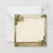 bladrandperkament notitiekaartje (Voorkant)