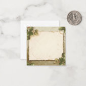 bladrandperkament notitiekaartje (Voorkant / Achterkant in situ)