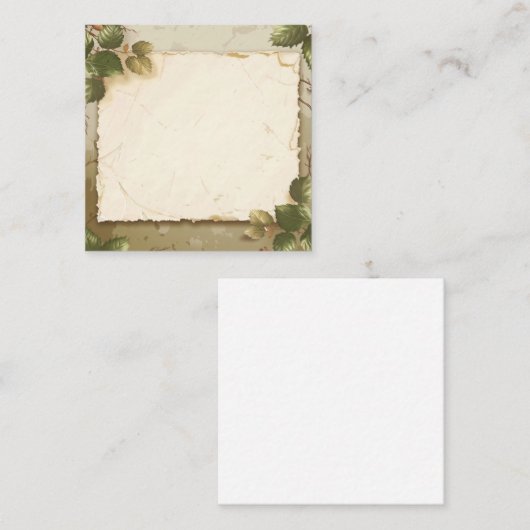 bladrandperkament notitiekaartje (Voorkant / Achterkant)