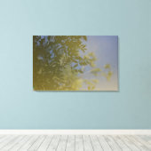 bladreflectie op water canvasprint canvas afdruk (Insitu (Houten vloer))